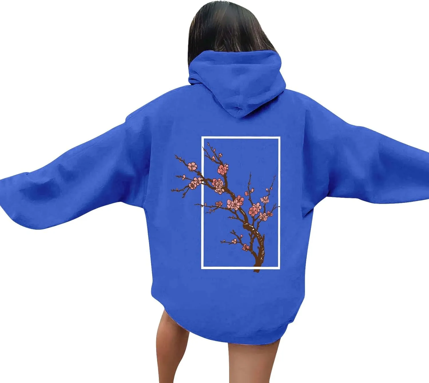 Oversized Hoodies for Women Plus Size Casual Graphic Sweatshirts Y2K Trendy Fall Pullover Top Teen Girls Cute Clothes