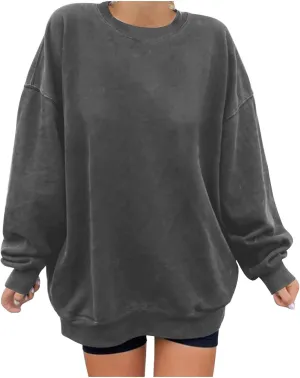 Oversized Long Sleeve Crewneck Sweatshirts For Teen Girls Fall Fashion Womens Pullover Tops Casual Loose y2k Clothes