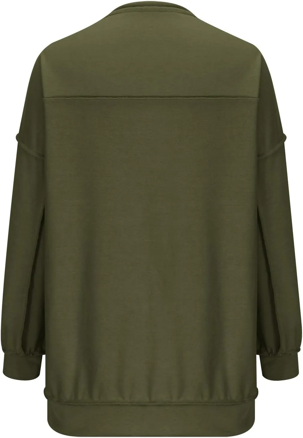Oversized Women Sweatshirt Button Collared Casual Hoodies Soild Lightweight Pullover Tops Fall Fashion Clothes
