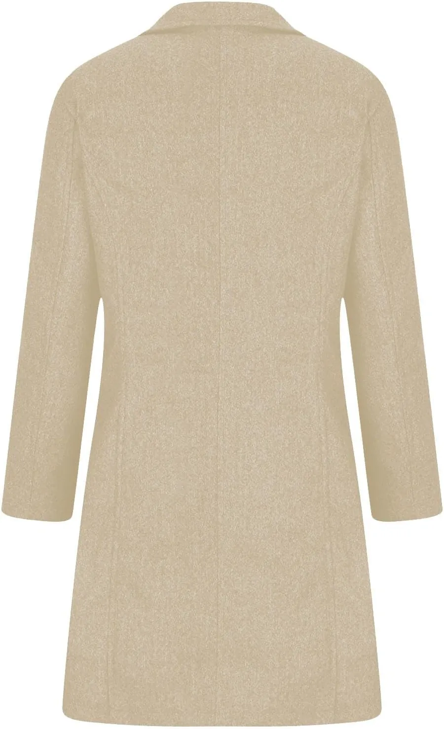 Pea Coats for Women Winter Stand Collar Trench Coats Trendy Single Breasted Tweed Jacket with Pockets Long Wool Overcoat