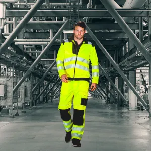 Portwest T402 Vision Reflective Hi-Vis Safety Softshell Waterproof Jacket ANSI
