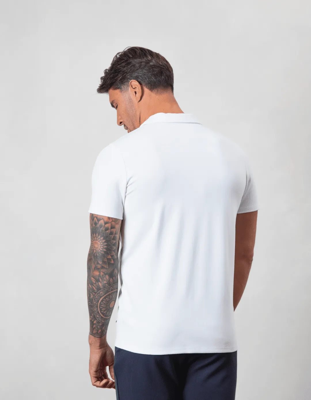 Premium Zip POLO WHITE