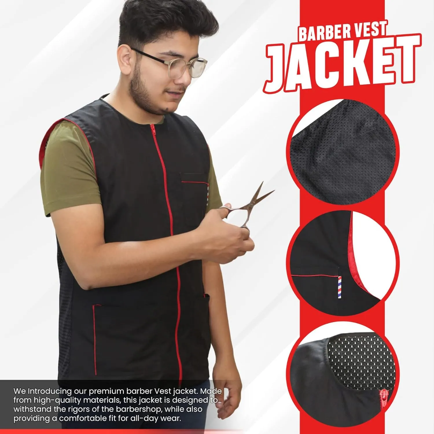 Professional Barber Jacket Shirt for Men's Women Barber Jackets Hairdresser Salon Smocks Hair Stylist Smock Salon Uniform
