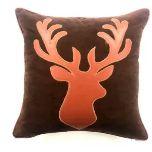 Regency International 18X18" Velvet Embrd Deer Pillow