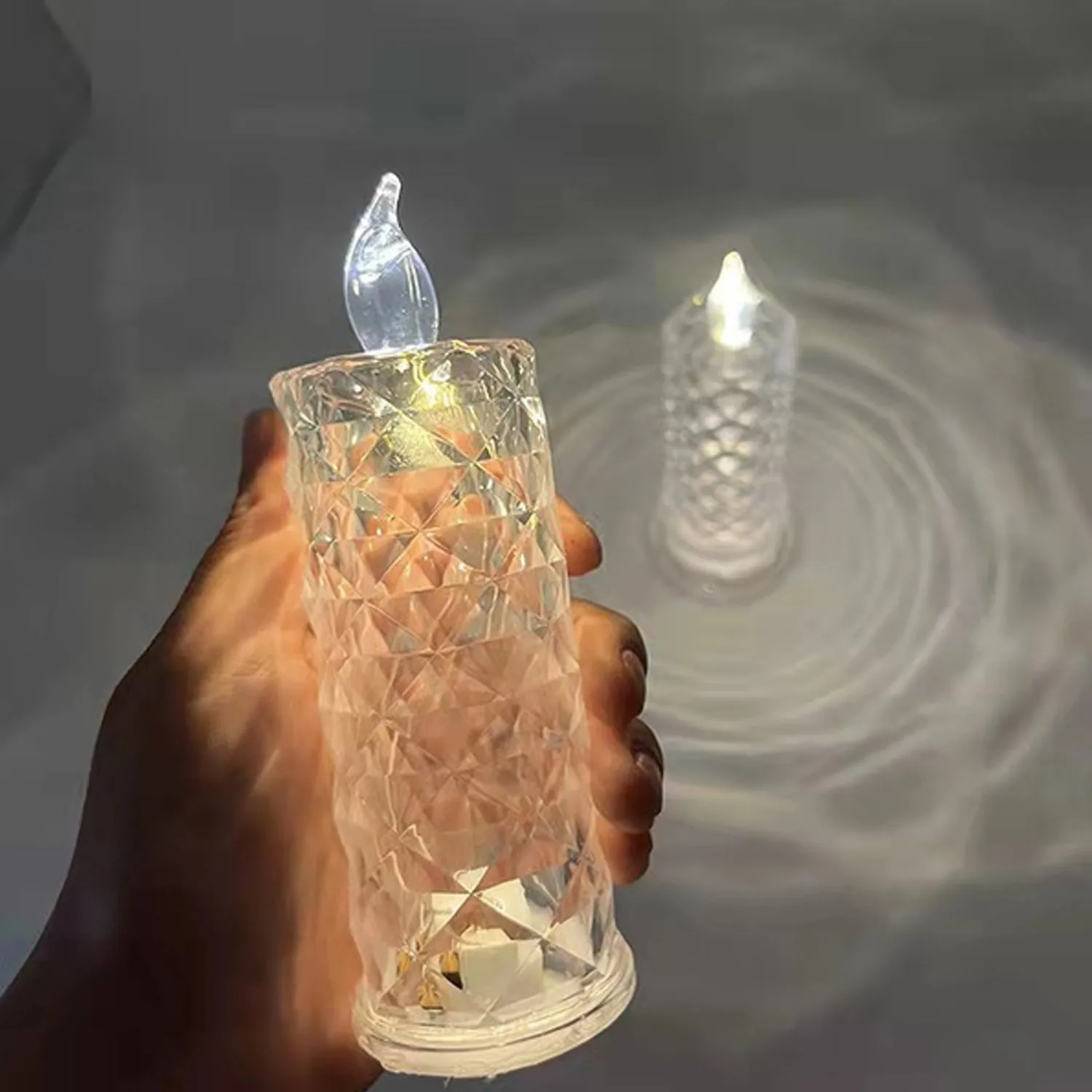 Rose Candles for Home Decoration, Crystal Candle Lights