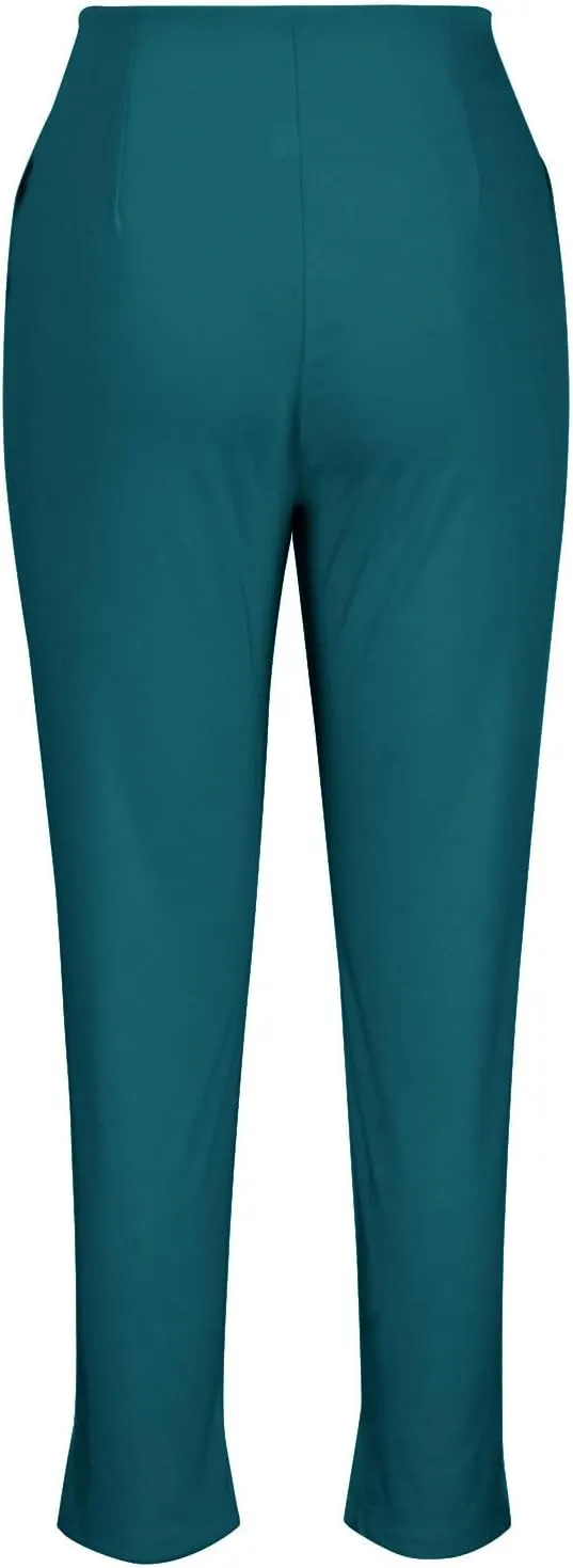 Ruziyoog High Waist Skinny Pants for Women Soft Stretchy Slim Fit Trousers Casual Work Office Pants