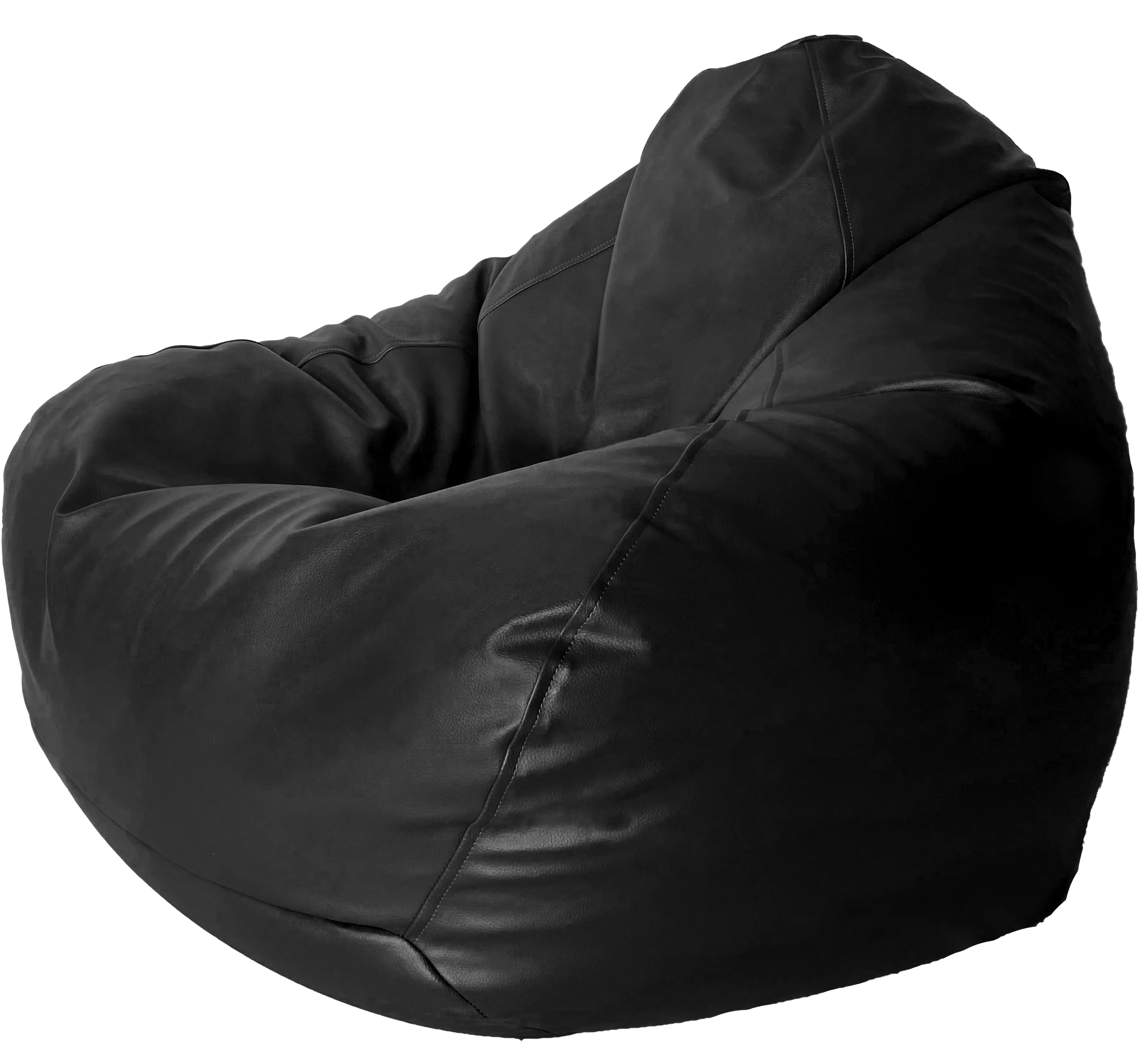 Sale Classic Vinyl Profile Viva Leather Look Bean Bag in Black
