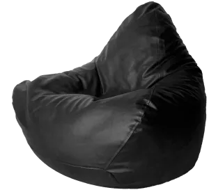 Sale Classic Vinyl Profile Viva Leather Look Bean Bag in Black