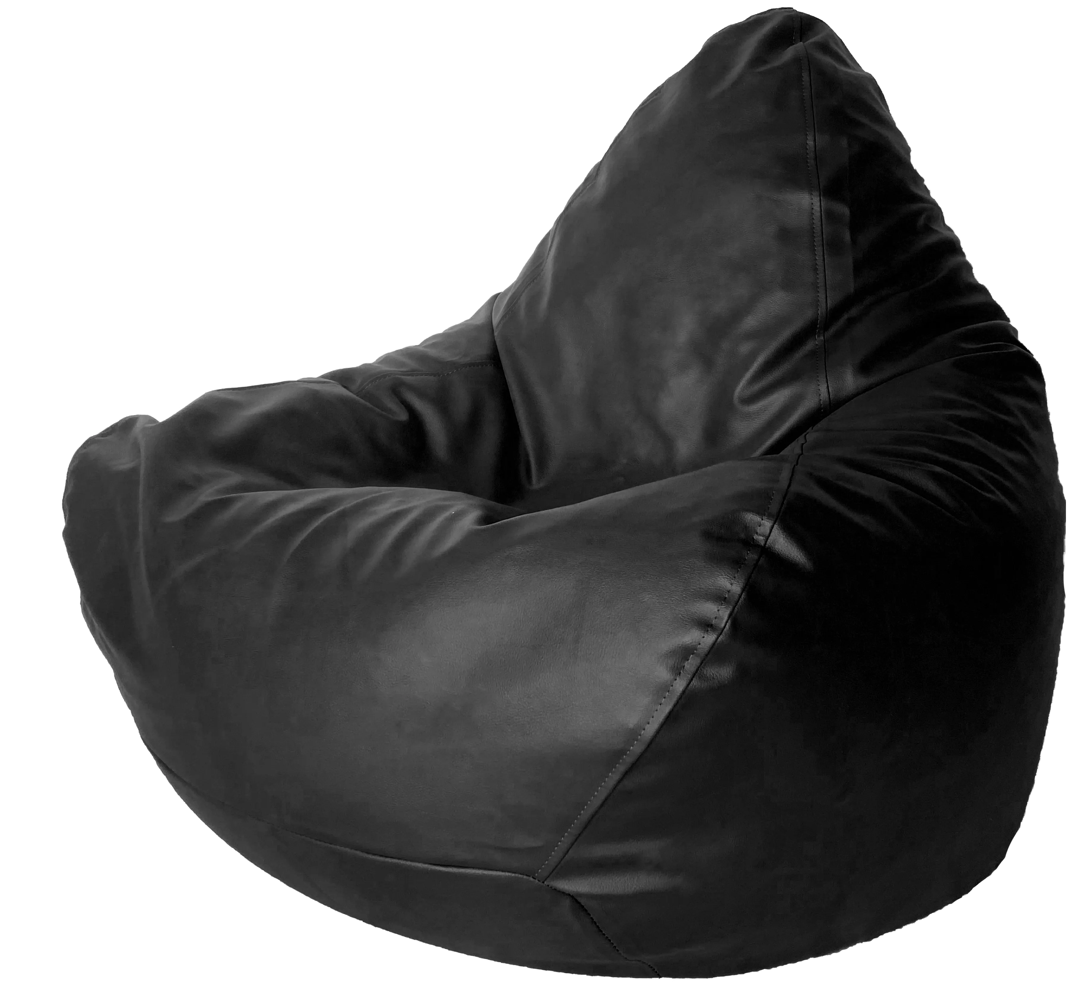 Sale Classic Vinyl Profile Viva Leather Look Bean Bag in Black