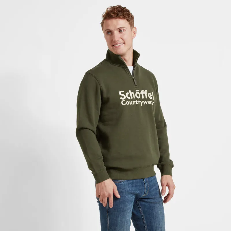 Schoffel Bude Mens 1/4 Zip Sweatshirt - Forest