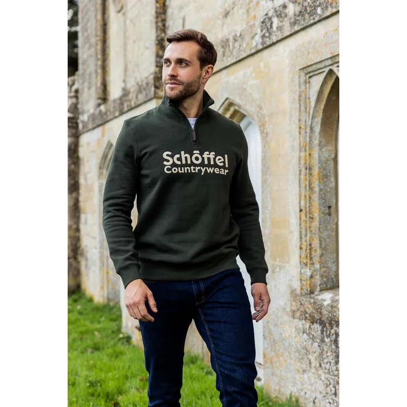 Schoffel Bude Mens 1/4 Zip Sweatshirt - Forest