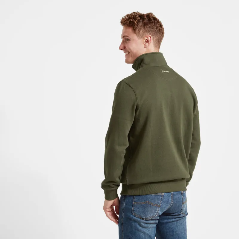 Schoffel Bude Mens 1/4 Zip Sweatshirt - Forest