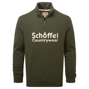 Schoffel Bude Mens 1/4 Zip Sweatshirt - Forest