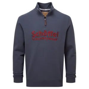 Schoffel Bude Mens 1/4 Zip Sweatshirt - Slate Navy