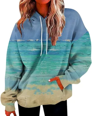 slqdgmryz Hoodies for Women Tie Dye Oversized Sweatshirt Plus Size Loose Fit Cute Hoodie Drawstring Fall Pullover with Pocket