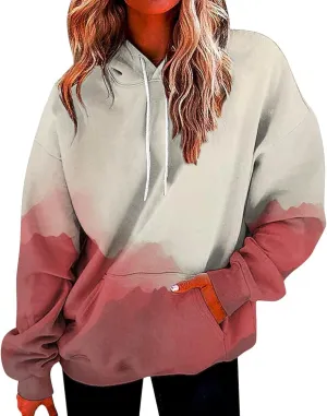 slqdgmryz Oversized Hoodies for Women Plus Size Drawstring Graphic Hoodie Loose Preppy Sweatshirt with Pocket Womens Pullover
