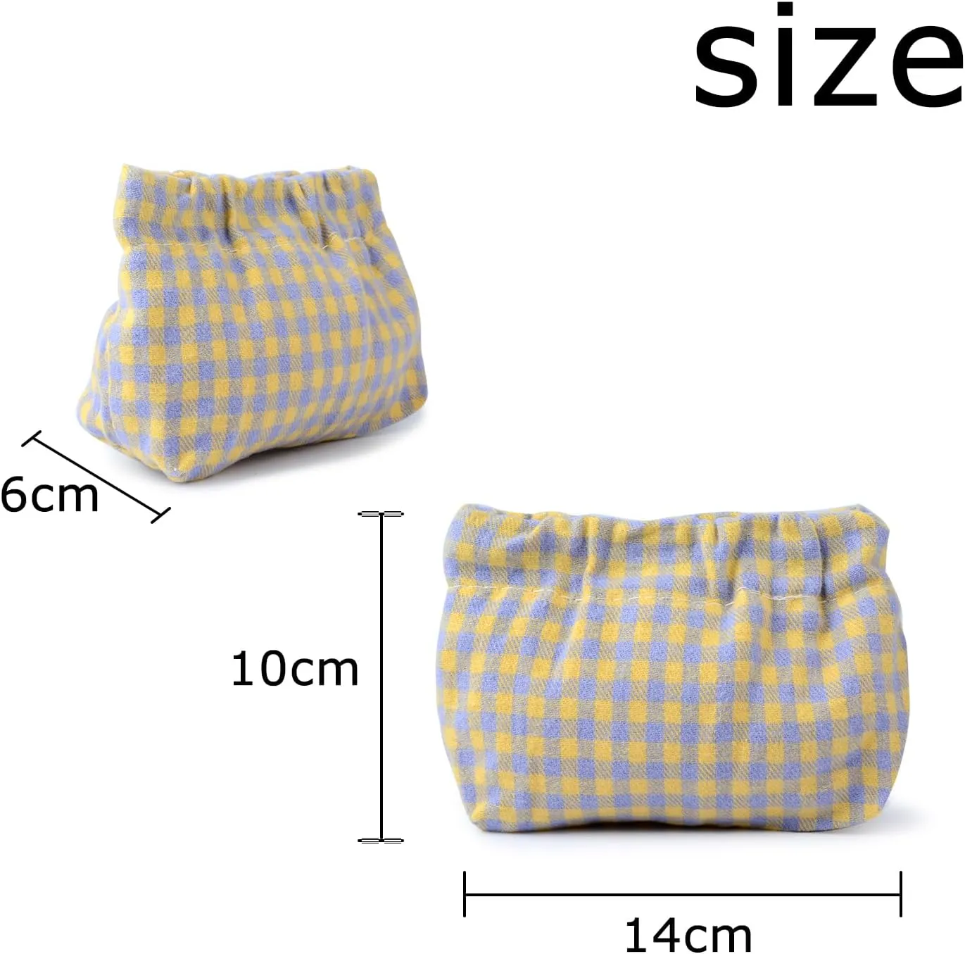 Small Pouch bags for purs 2pcs Mini Cosmetics Makeup Corduroy Storage Bag No Zipper Self-closing Accessories Organizer for Cosmetics Headphones Jewelry (Green purple)
