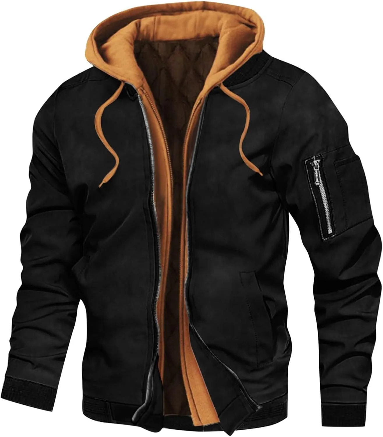 Solid Hoodie Pullover Sweater Men's Fashion Fall And Winter Casual Long Sleeve Half Zip Long Sleeve Sweatshirt Top