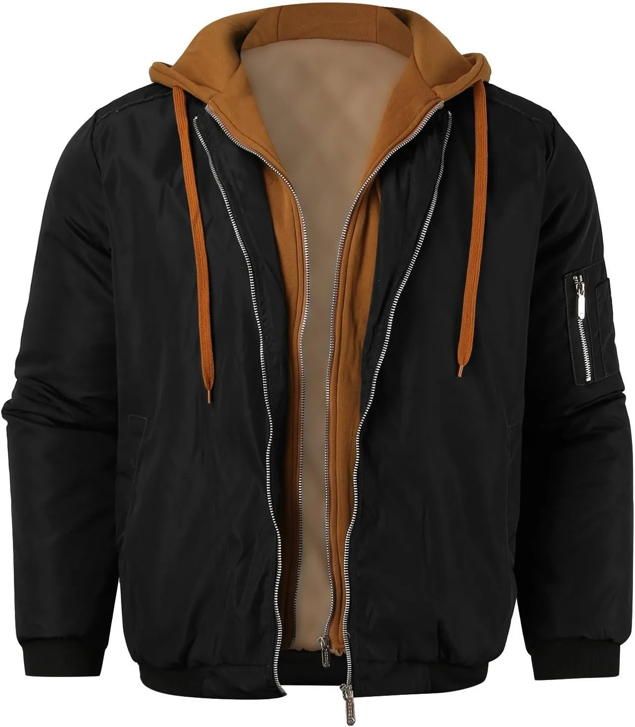 Solid Hoodie Pullover Sweater Men's Fashion Fall And Winter Casual Long Sleeve Half Zip Long Sleeve Sweatshirt Top