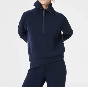 Spanx Airessentials Half Zip | Timeless Navy