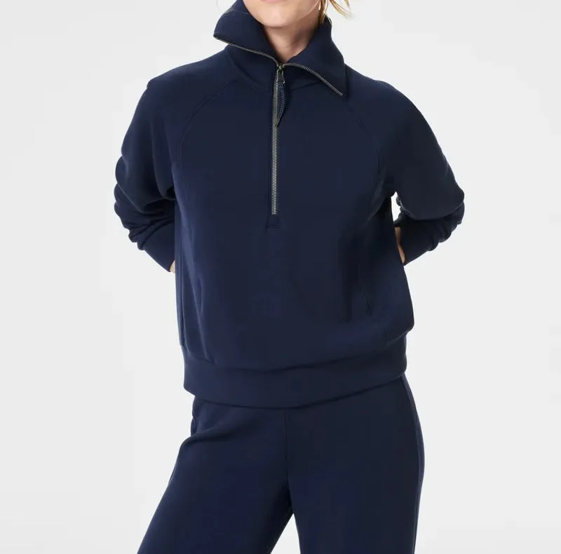 Spanx Airessentials Half Zip | Timeless Navy