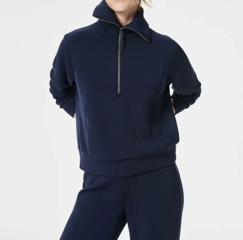 Spanx Airessentials Half Zip | Timeless Navy