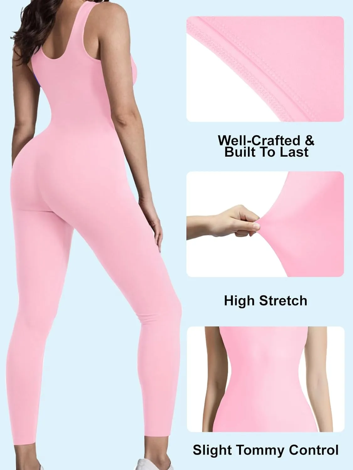 speerise Women Slimming Sleeveless Bodysuit Tank Leotard Jumpsuits Romper for Women, Girls for Gym, Yoga, Workout, Ballet