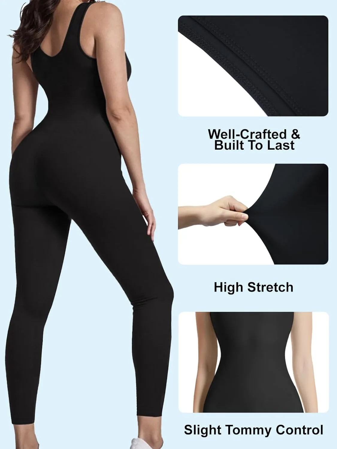 speerise Women Slimming Sleeveless Bodysuit Tank Leotard Jumpsuits Romper for Women, Girls for Gym, Yoga, Workout, Ballet