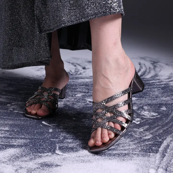 Square Toe Embellished Mule HL 184