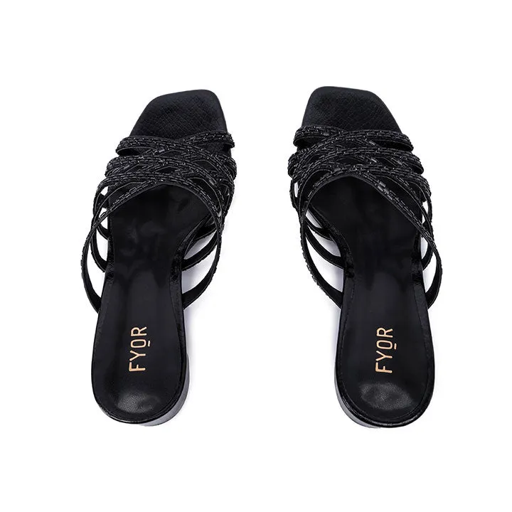 Square Toe Embellished Mule HL 184