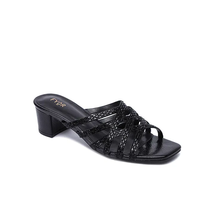 Square Toe Embellished Mule HL 184