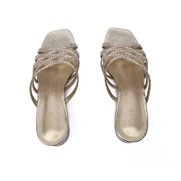 Square Toe Embellished Mule HL 184