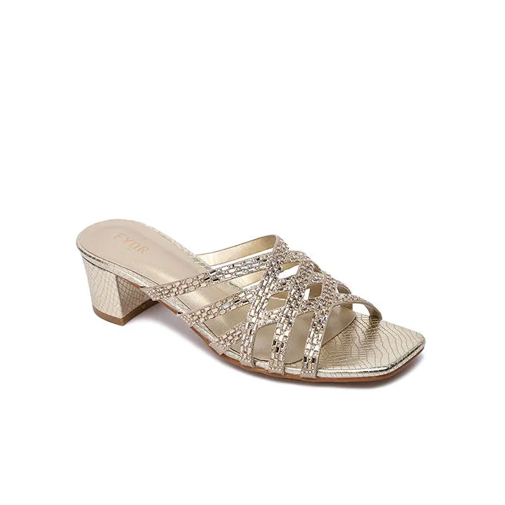 Square Toe Embellished Mule HL 184