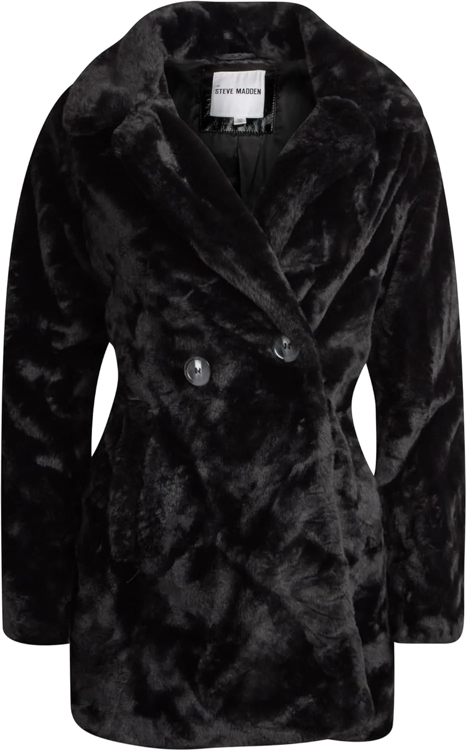 Steve Madden Women's Fur Coat - Cozy Faux Fur Coat for Women - Warm Fuzzy Long Womens Winter Coat and Down Jacket (S-XL)