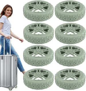 Suitcase Wheel Covers - Luggage Wheel Protector Covers - Silicone Luggage Wheel Protector | Anti-Noise Luggage Wheel Covers | 8Pcs Carry On Luggage Wheels Protector for Travel