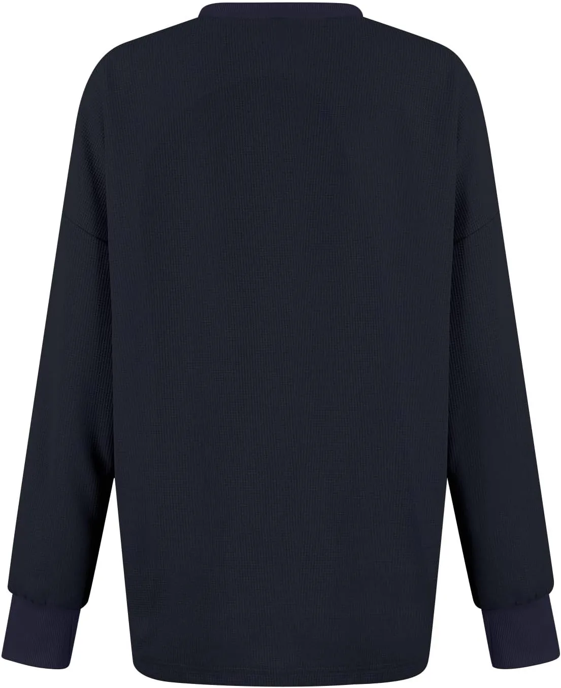 Sweatshirt for Women Loose Waffle Crew Neck Long Sleeve Pullover Tops Soft Oversized Workout Shirts Fall Clothes