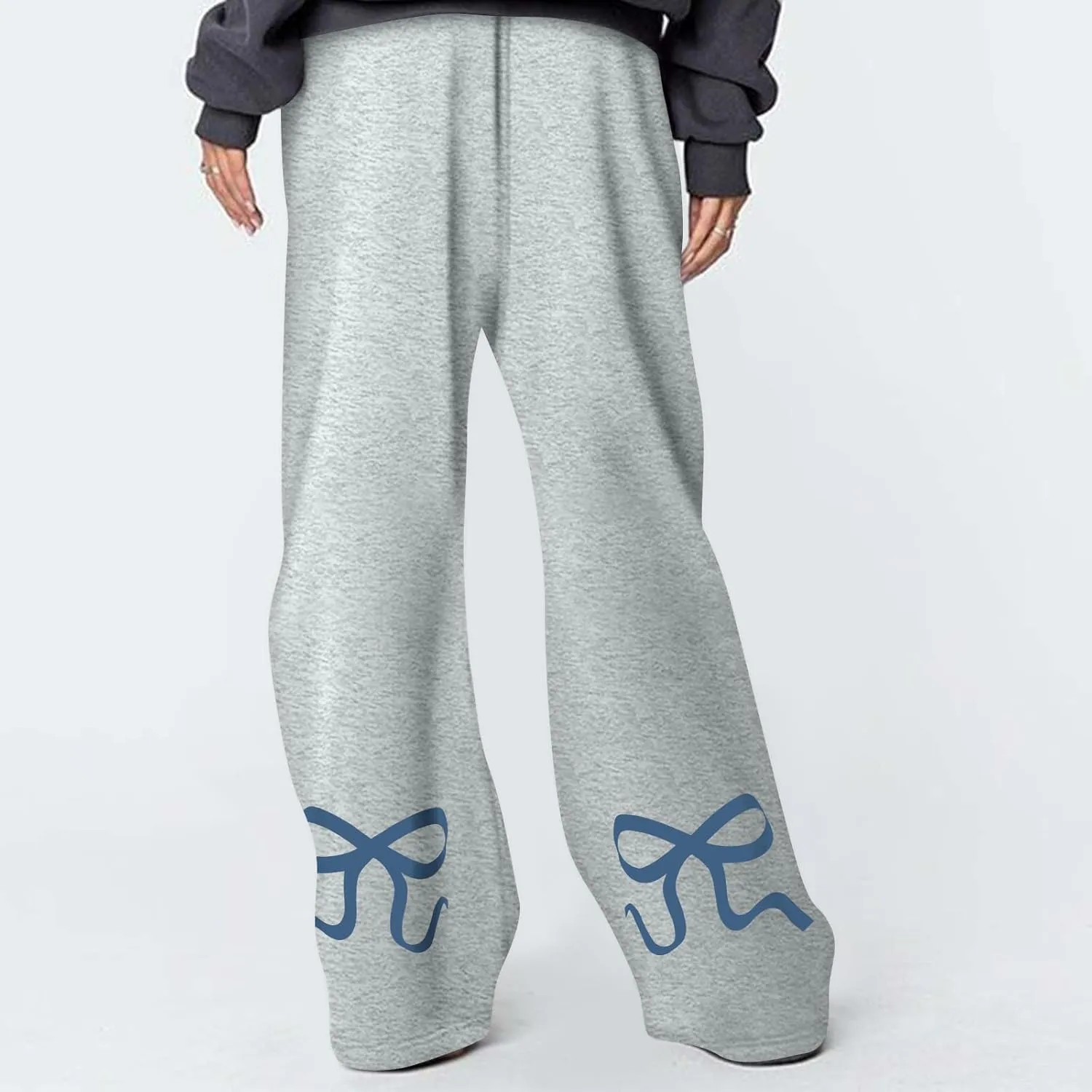 Sweatsuits Women 2 Piece Outfit Fleece Oversized Bow Hoodie and Sweatpants Track Suits Matching Lounge Pants Sets