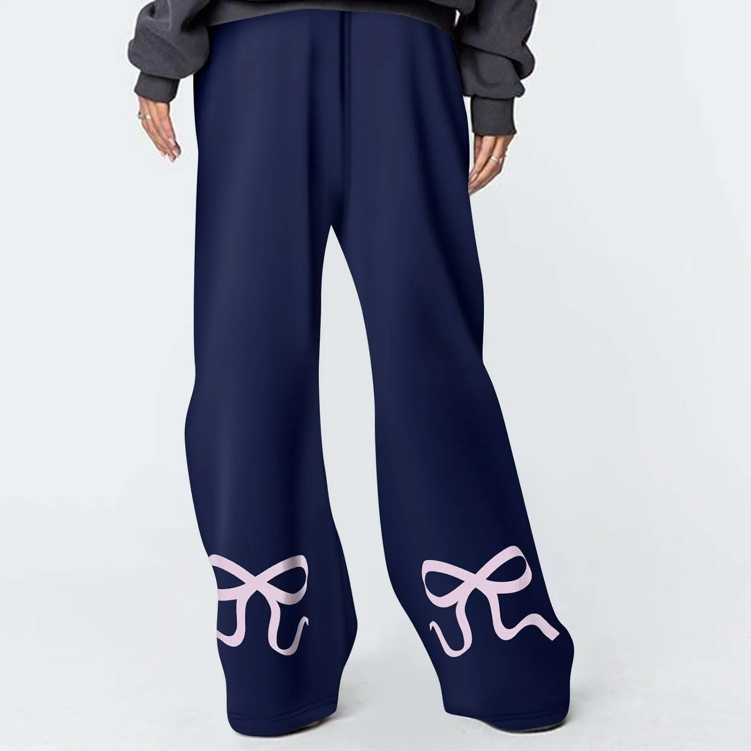 Sweatsuits Women 2 Piece Outfit Fleece Oversized Bow Hoodie and Sweatpants Track Suits Matching Lounge Pants Sets