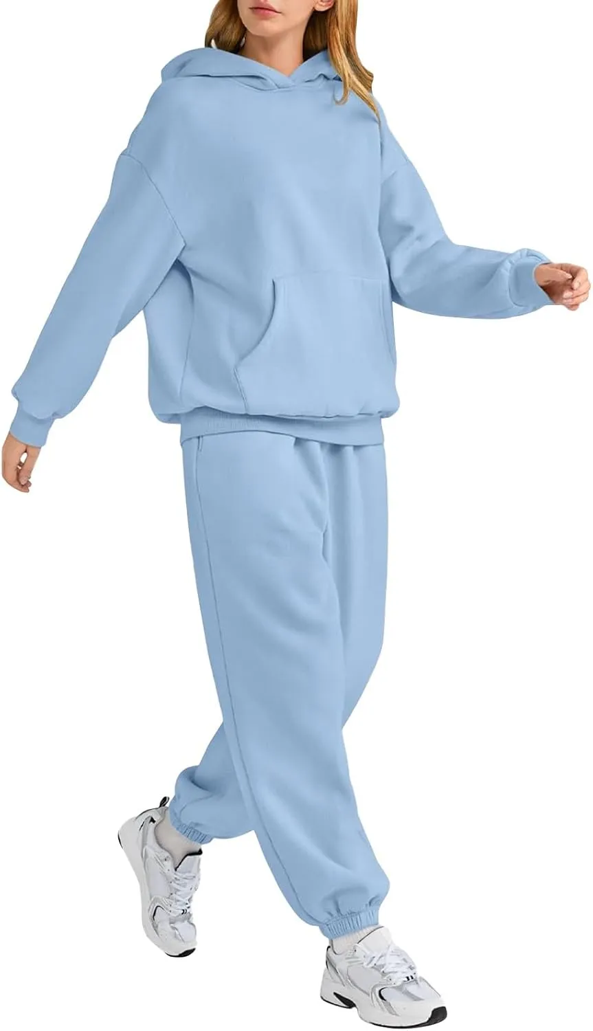 Sweatsuits Women 2 Piece Outfit Fleece Oversized Hoodie Joggers Sweatpants Track Suits Matching Lounge Pants Sets