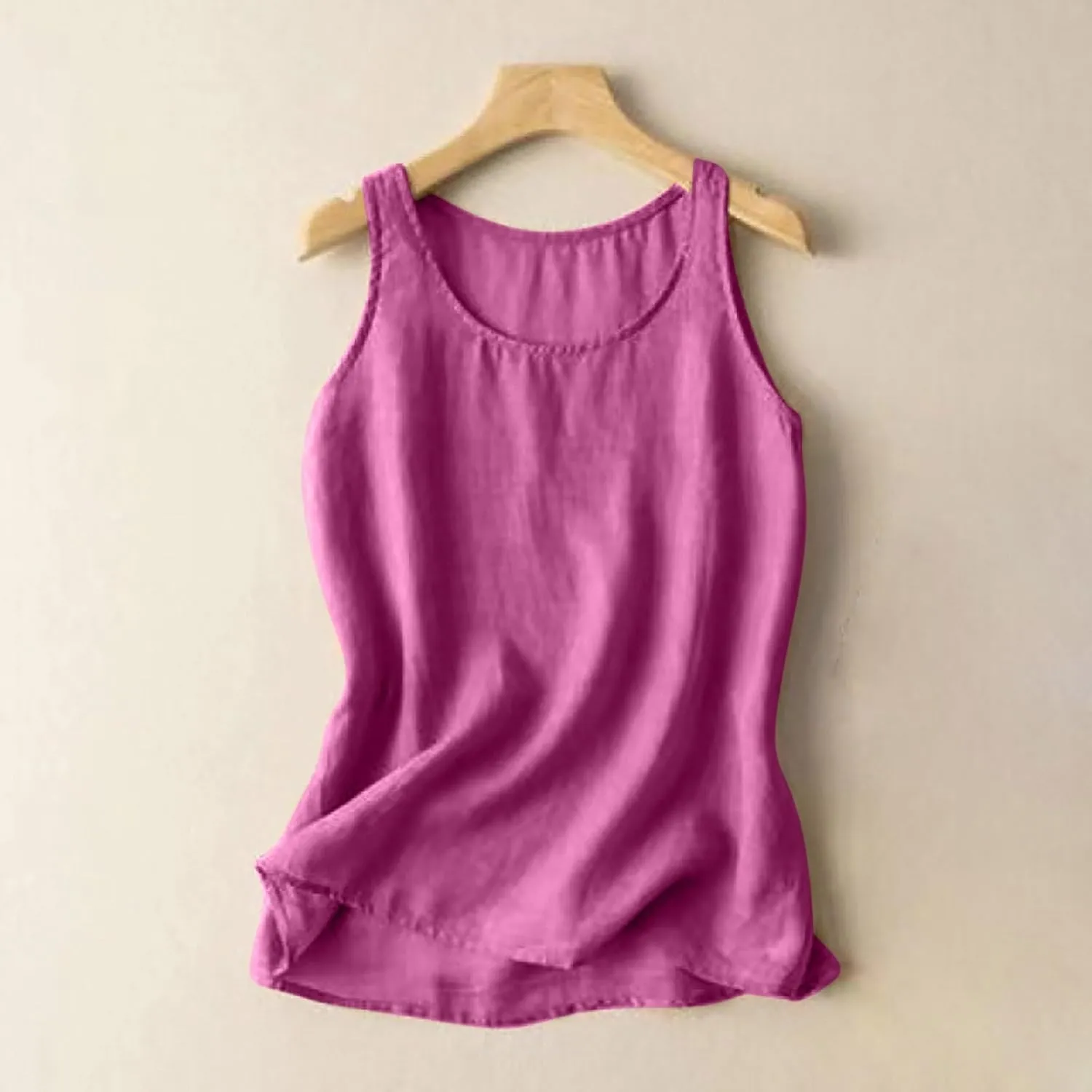 TANGNADE Womens Camisole Tank Tops Plus Size Cotton Linen Sleeveless Shirts Trendy Summer Outfits Casual Clothing