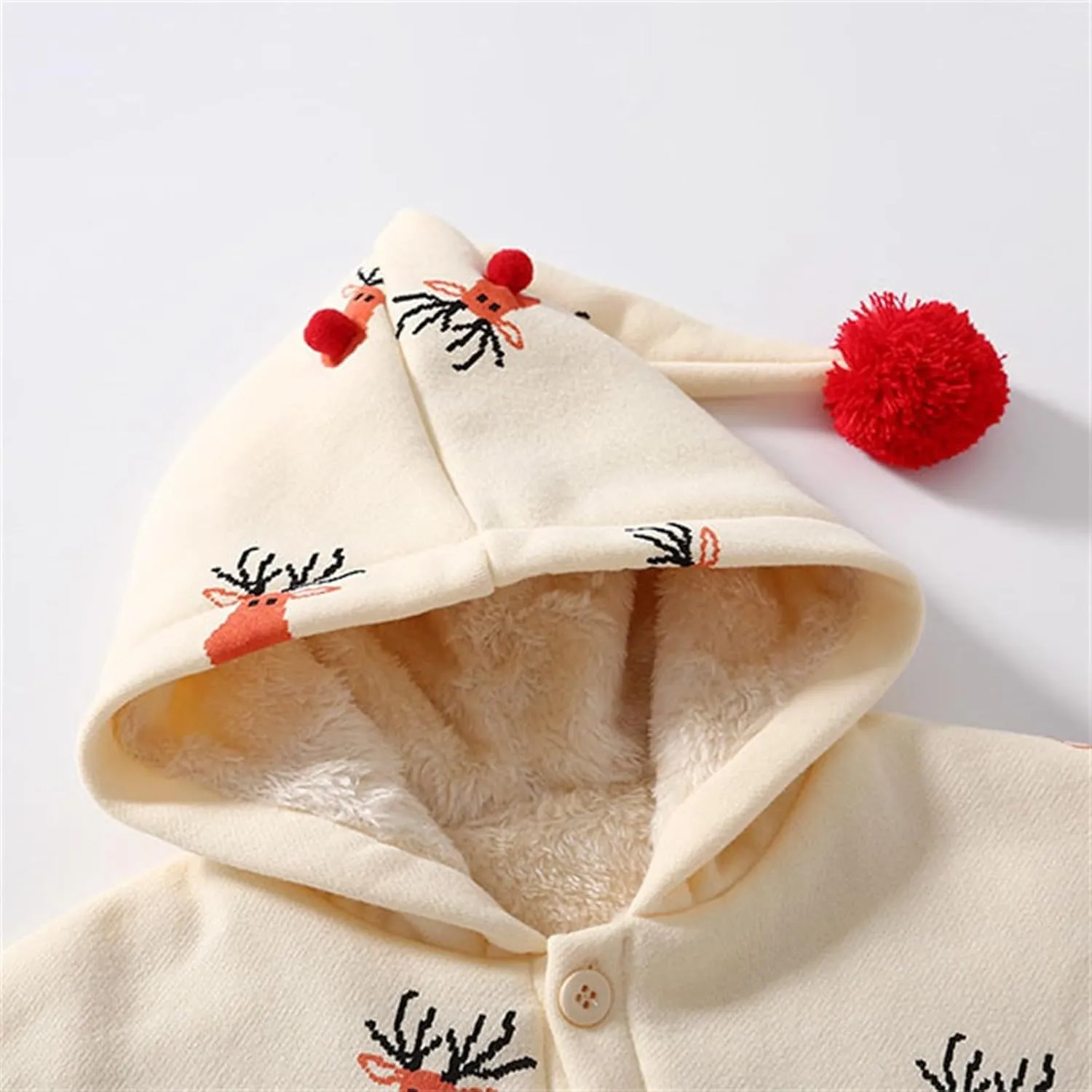 Toddler Baby Girl Christmas Outfits Velvet Hooded Poncho Red Cape Cloak Coat Jacket Infant Winter Coat