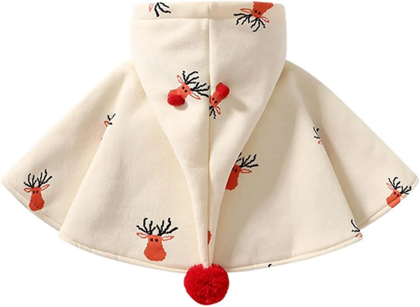 Toddler Baby Girl Christmas Outfits Velvet Hooded Poncho Red Cape Cloak Coat Jacket Infant Winter Coat