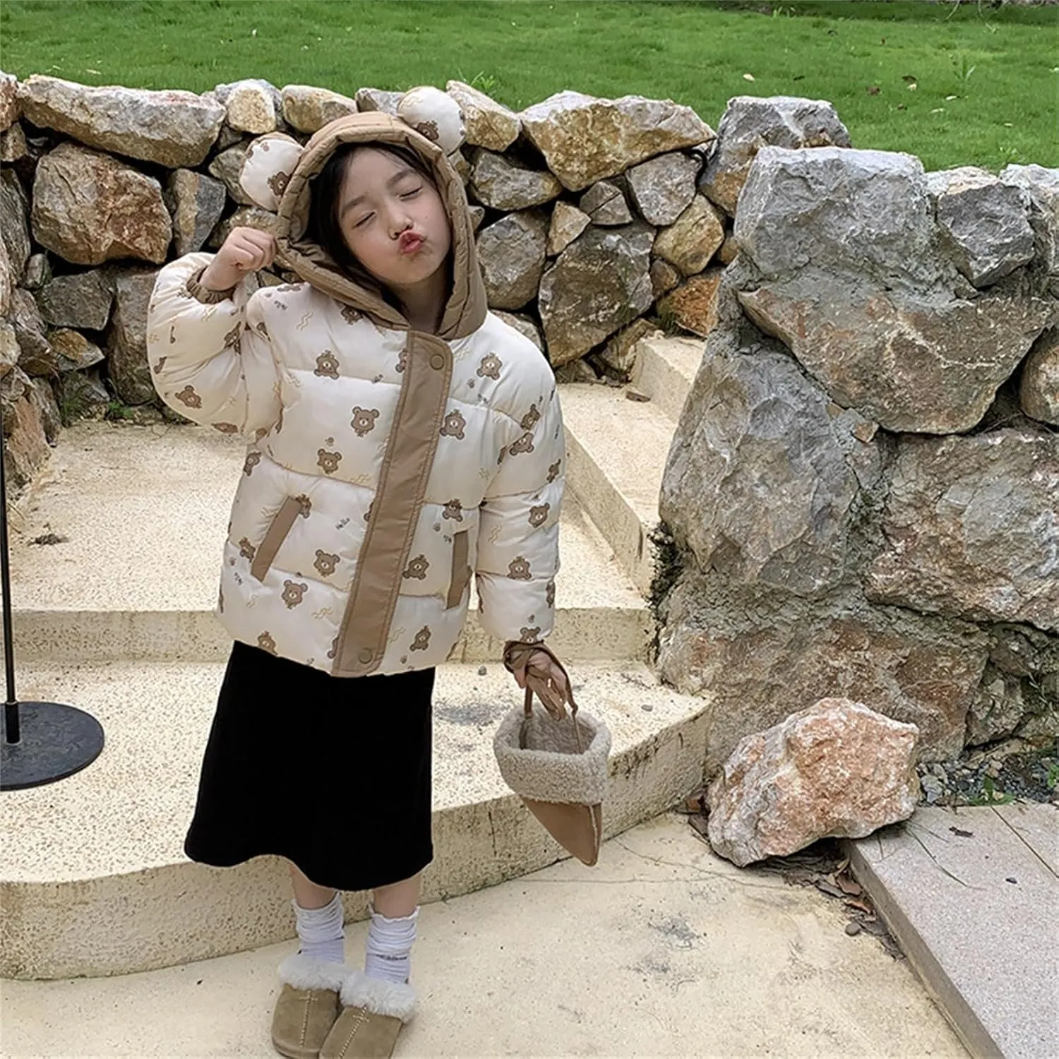 Toddler Coat Thicken Kids Toddler Baby Girls Boys Winter Warm Thick Solid Cotton Long Sleeve Padded Jacket Coat