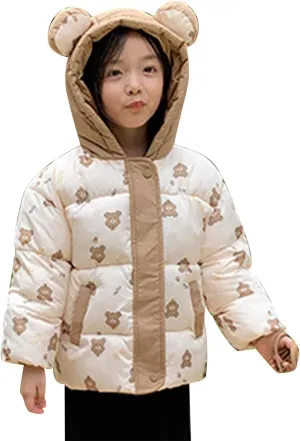 Toddler Coat Thicken Kids Toddler Baby Girls Boys Winter Warm Thick Solid Cotton Long Sleeve Padded Jacket Coat