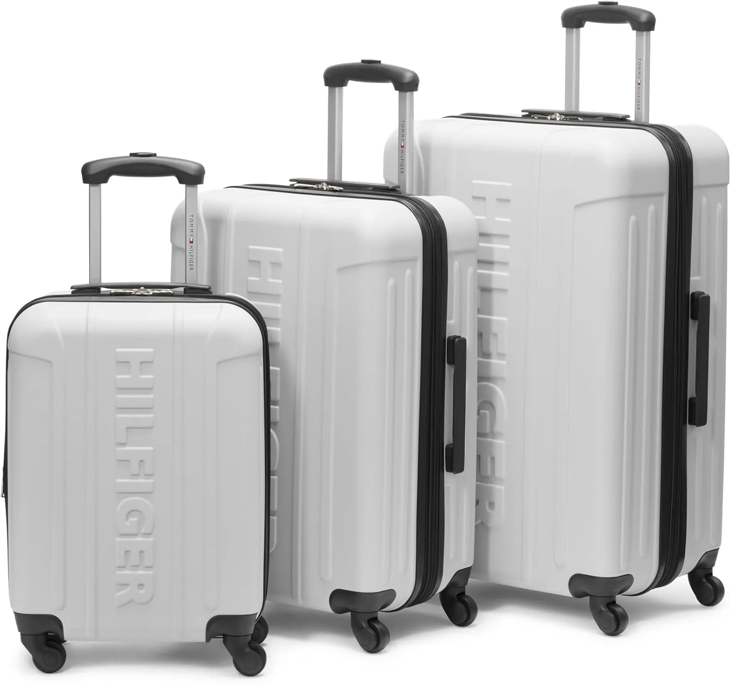 Tommy Hilfiger Unisex Luggage Check In,Silver,Medium