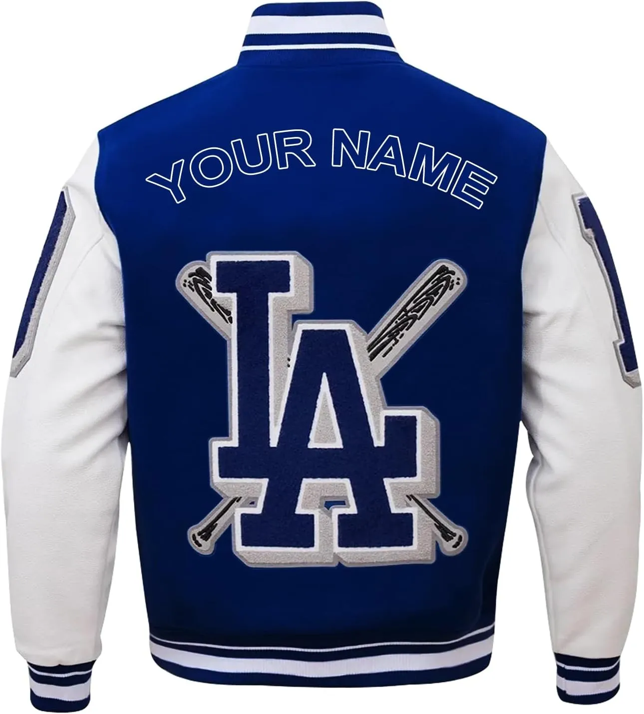 Trifoliate Custom LA Baseball Varsity Jacket  Los Lightweight Angeles Sports Print Your Name Wool Letterman Jackets For Men