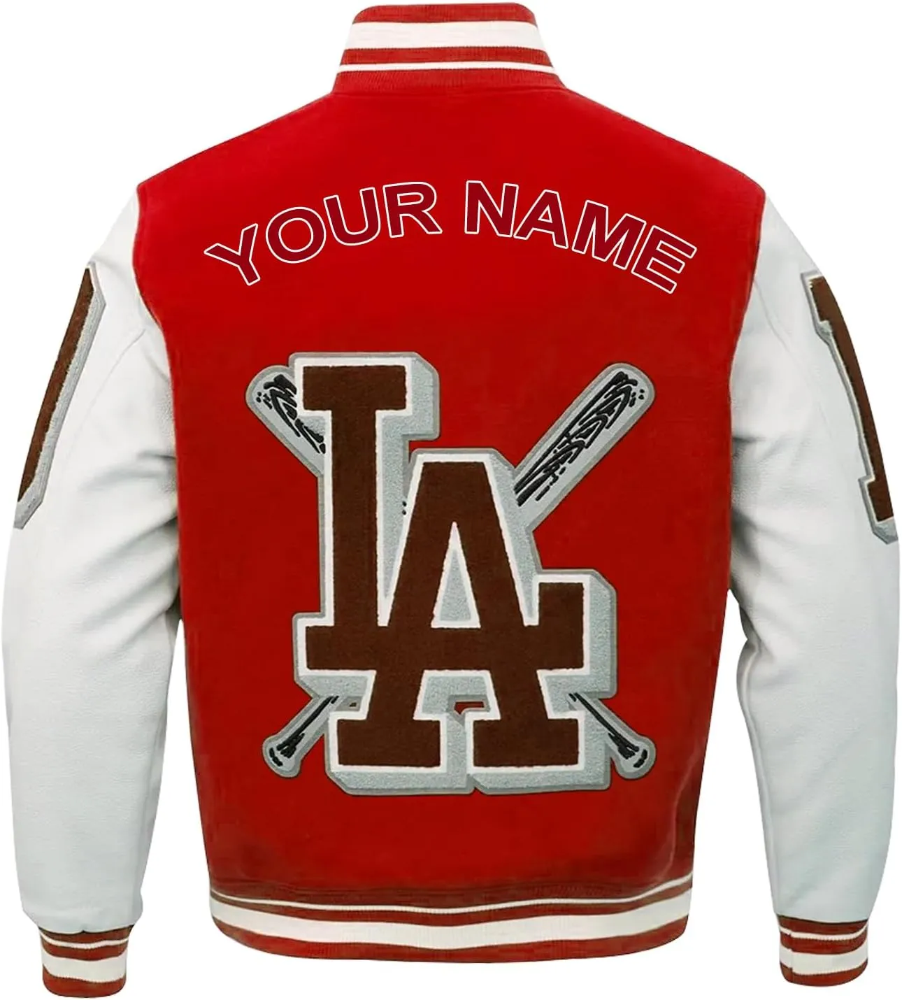 Trifoliate Custom LA Baseball Varsity Jacket  Los Lightweight Angeles Sports Print Your Name Wool Letterman Jackets For Men