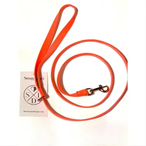 ultra-suede leash - electric pink