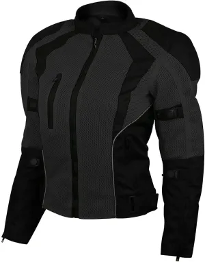 Vance Advance Womens All Weather Season CE Armor Mesh Motorcycle Biker Riding Jacket