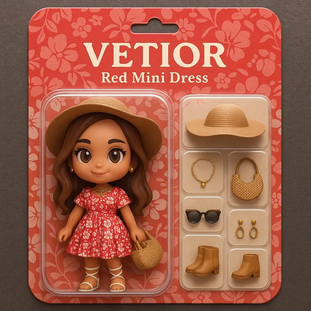 VETIOR Somerset Mini Dress Teens Friendly Womens Elastic Smocked Waist Henley Neck with Ruffled Sleeves and Pockets
